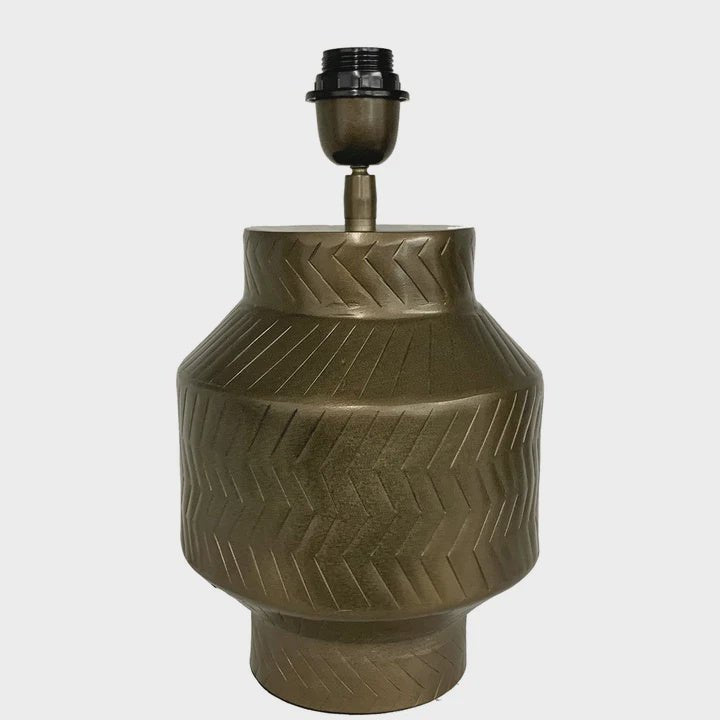 Retro Lamp Base Small Matt Brown Aluminium – Esperance Luxe Floral ...